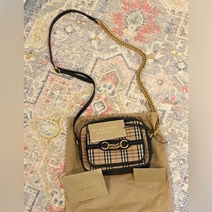 Authentic Burberry chain-link, camera bag
